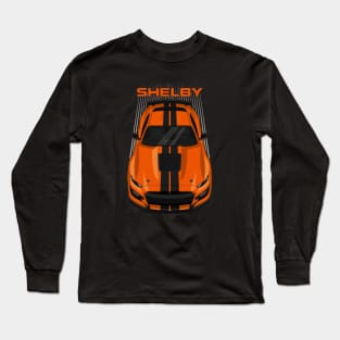 Ford Mustang Shelby GT500 2020-2021 - Twister Orange - Black Stripes Long Sleeve T-Shirt